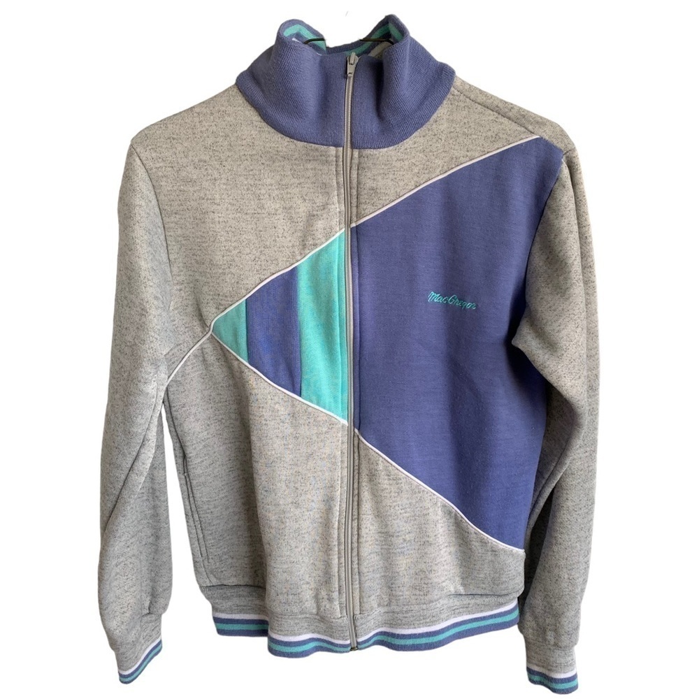 Vintage Macgregor Women’s Track Jacket Sweatshirt Color Block Full Zip Medium